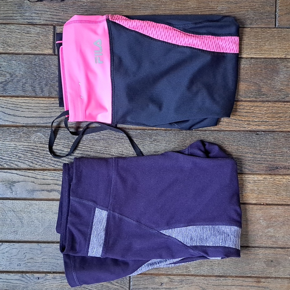 Fila & Marika Sport Workout Capri Leggings. Size Small